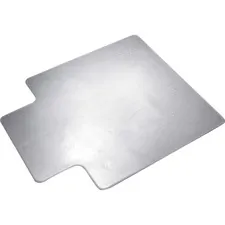 National Industries For the Blind 7220004576054 — SKILCRAFT Vinyl Chair Mat - Carpeted Floor - 53 Length x 45 Width x 0.14 Thickness - Lip Size 12 Length x 20 Width - Polyvinyl Chloride (PVC) - Clear