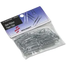 National Industries For the Blind 7510014676738 — SKILCRAFT Paper Clips - No. 1 - 100 / Pack - Silver - Steel