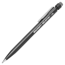 National Industries For the Blind 7520013479581 — SKILCRAFT Push Action Bold Point Mechanical Pencil - 1.1 mm Lead Diameter - Black Lead - Black Barrel - 12 / Dozen