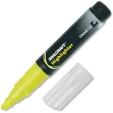 National Industries For the Blind 7520009044476 — SKILCRAFT Chisel Tip Tube Type Fluorescent Highlighter - Bold Marker Point - Chisel Marker Point Style - Fluorescent Yellow - 12 / Dozen