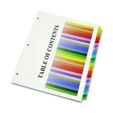 National Industries For the Blind 7530013683493 — SKILCRAFT Binder Tabbed Index Sheet - 31 Printed Tab(s) - Digit - 1-31 - 8.5 Divider Width x 11 Divider Length - Letter - Clear Divider - Assorted Tab(s) - 31 / Set