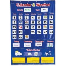 Learning Resources LRN LER2418 — Learning Resources Calendar/Weather Pocket Chart - Theme/Subject: Learning - Skill Learning: Weather, Holiday, Day, Month, Celebration, Season, Week, Calendar - 3-6 Year - 138 / Each