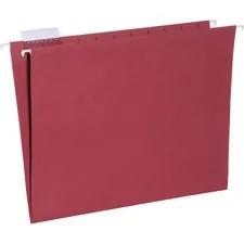 National Industries For the Blind 7530013649500 — SKILCRAFT Hanging File Folder - 8 1/2 x 11 - 2 Expansion - Paperboard - Red - 25 / Box