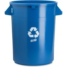 Genuine Joe GJO 60464 — Joe Heavy-duty Trash Container - 32 gal Capacity - Heavy Duty, Handle, Durable - Plastic - Blue - 1 Each
