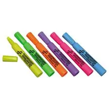 National Industries For the Blind 7520013837943 — SKILCRAFT Chisel Tip Tube Type Highlighter - Chisel Marker Point Style - Yellow, Green, Blue, Orange, Purple, Pink - 6 / Set