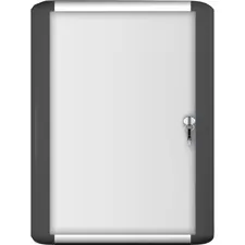 BI-SILQUE VISUAL COMMUNICATION PRODUCTS BVC VT640209650 — MasterVision Swing Door Enclosed Dry-erase Board - 39 (3.3 ft) Width x 48 (4 ft) Height - White Porcelain Steel Surface - Aluminum Frame - Rectangle - 1 Each