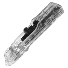 National Industries For the Blind 7510013926965 — SKILCRAFT Clam Clip Dispenser - Large - 60 Sheet Capacity - 12 / Dozen - Black, Clear - Stainless Steel