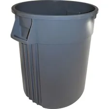 Genuine Joe GJO 60463 — Joe Heavy-duty Trash Container - 32 gal Capacity - Heavy Duty, Handle - Plastic - Gray - 1 Each
