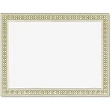 GEOGRAPHICS GEO 45492 — Geographics Gold Foil Stamped Flourish Design Award Certificate - 24 lb - 8.5 x 11 - Inkjet, Laser Compatible with White Border - Parchment Paper - 12 / Pack