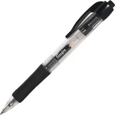 Integra ITA 36156 — Integra Retractable 0.5mm Gel Pens - Fine Pen Point - 0.5 mm Pen Point Size - Retractable - Black Gel-based Ink - Black Barrel - Metal Tip - 12 / Dozen