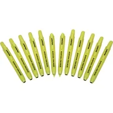 National Industries For the Blind 7520015548210 — SKILCRAFT Retractable Highlighter - Medium, Fine Marker Point - Chisel Marker Point Style - Retractable - Yellow - 12 / Dozen