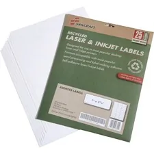 National Industries For the Blind 7530015789292 — SKILCRAFT 7530-01-578-9292 Address Label - 1 x 2 5/8 Length - Rectangle - Laser, Inkjet - White - 30 / Sheet - 750 / Pack