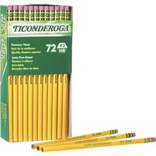 DIXON TICONDEROGA CO. DIX 33904 — Ticonderoga No. 2 Woodcase Pencils - #2 Lead - Yellow Wood Barrel - 72 / Box