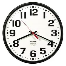 National Industries For the Blind 6645013897944 — SKILCRAFT Slimline Wall Clock - Analog - Quartz - White Main Dial - Black/Plastic Case