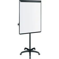 BI-SILQUE VISUAL COMMUNICATION PRODUCTS BVC EA4800055 — MasterVision Basic Mobile Presentation Easel - 27.5 (2.3 ft) Width x 39 (3.3 ft) Height - White Melamine Surface - Black Aluminum Frame - Rectangle - Floor Standing - 1 Each