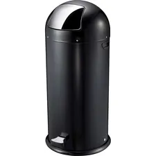 Genuine Joe GJO 58890 — Joe 13.5 Gallon Pedal Receptacle Bin - 13.50 gal Capacity - Foot Pedal, Easy to Clean - 37.4 Height x 17.5 Diameter - Steel - Black - 1 Each