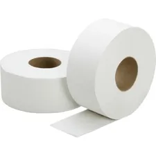 National Industries For the Blind 8540015909073 — SKILCRAFT Jumbo Roll Toilet Tissue - 2 Ply - 3.70 x 1000 ft - White - Fiber - Non-chlorine Bleached - For Restroom, Washroom - 12 / Box