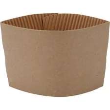 Genuine Joe GJO 19049 — Joe Protective Corrugated Cup Sleeve - 50 - Brown