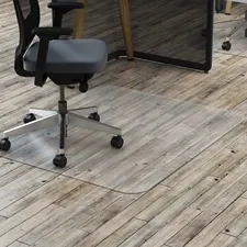 DEFLECTO DEF CM21242PC — Deflecto Polycarbonate Chairmat for Hard Floors - Hard Floor - 53 Length x 45 Width - Rectangle - Polycarbonate - Clear