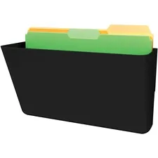 DEFLECTO DEF 93204 — Deflecto Sustainable DocuPocket Letter Black-1 Pocket 50% Recycled Content - 1 Pocket(s) - 7 Height x 13 Width x 4 Depth - 50% - Black - Plastic - 1 Each