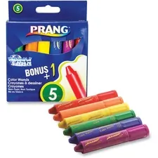 DIXON TICONDEROGA CO. DIX 47878 — Dixon Washable Color Wands - Red, Orange, Yellow, Green, Blue, Purple - 6 / Set