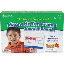 Learning Resources LRN LER6645 — Learning Resources Magnetic 10-frame Answer Boards - Theme/Subject: Learning - Skill Learning: Mathematics, Counting, Operation - 4-7 Year - Red, Yellow