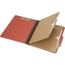 National Industries For the Blind 7530016006979 — SKILCRAFT Letter Recycled Classification Folder - 8 1/2 x 11 - 2 Expansion - 6 Fastener(s) - 2 Fastener Capacity for Folder, 1 Fastener Capacity for Divider - 2 Divider(s) - Pressboard - Earth Red - 30% Recycled - 10 / Box