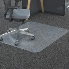DEFLECTO DEF CM11142PC — Deflecto Polycarbonate Chairmat for Carpet - Carpeted Floor - 48 Length x 36 Width x 62.5 mil Thickness - Rectangle - Polycarbonate - Clear