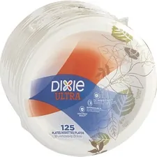 GEORGIA PACIFIC DXE SXP10PATH — Dixie Pathways Heavyweight Paper Plates - - Paper - Serving - Microwave Safe - White - 125 Piece(s) Pieces per Serving(s) Pack
