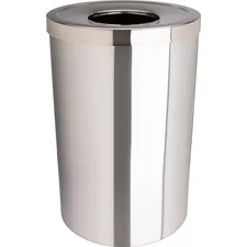 Genuine Joe GJO 58895 — Joe 30 Gallon Stainless Steel Trash Receptacle - 30 gal Capacity - Durable, Heavy Duty - 31.5 Height x 20 Diameter - Stainless Steel - Silver - 1 Each