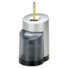 National Industries For the Blind 7520012414229 — SKILCRAFT Electric Pencil Sharpener - Desktop - Helical - 3.8 Height x 5.8 Width - Plastic - Black, Silver - 1 Each