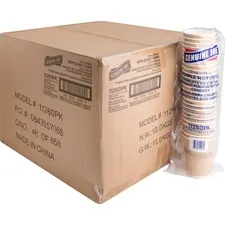 Genuine Joe GJO 11260CT — Joe Ripple Hot Cups - 12 fl oz - 500 / Carton - Brown - Hot Drink