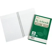 National Industries For the Blind 7530016002013 — SKILCRAFT One Subject Spiral Notebook - 80 Sheets - Wire Bound - 17 lb Basis Weight - 5 x 7 1/2 - White Paper - Subject, Chlorine-free, Acid-free, Archival - Recycled - 6 / Pack