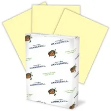 INTERNATIONAL PAPER HAM 104307 — Hammermill Paper for Copy 8.5x11 Laser, Inkjet Colored Paper - Canary - Recycled - 30% - 96 Brightness - Letter - 8 1/2 x 11 - 24 lb Basis Weight - Smooth - 500 / Ream - SFI