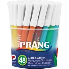 DIXON TICONDEROGA CO. DIX 80848 — Prang Classic Bullet Tip Art Markers - Bullet Marker Point Style - Assorted - 48 Pack