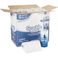 GEORGIA PACIFIC GPC 2717201CT — Sparkle ps Sparkle Premium Roll Towels - 2 Ply - 70 Sheets/Roll - White - Absorbent, Perforated - 30 / Carton