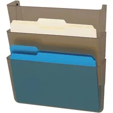 DEFLECTO DEF 83602 — Deflecto Unbreakable Linking DocuPocket set - Unbreakable - Smoke - Plastic - 1 / Pack