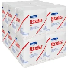 KIMBERLY CLARK KCC 41200 — Wypall X70 Wipers - Quarter-fold - 12.50 x 12 - White - Long Lasting, Durable, Reusable, Absorbent - For Manufacturing - 76 Per Pack - 12 / Carton