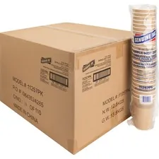 Genuine Joe GJO 11257CT — Joe Ripple Hot Cups - 16 fl oz - 500 / Carton - Brown - Hot Drink