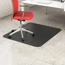 DEFLECTO DEF CM21442FBLK — Deflecto Black EconoMat for Hard Floors - Hard Floor, Office, Carpeted Floor, Breakroom - 60 Length x 46 Width - Rectangle - Vinyl - Black