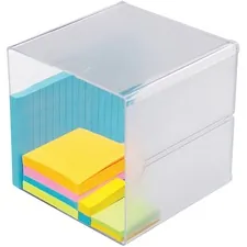DEFLECTO DEF 350401 — Deflecto Stackable Cube Organizer - 6 Height x 6 Width x 6 Depth - Desktop - Stackable - Clear - Plastic - 1 Each