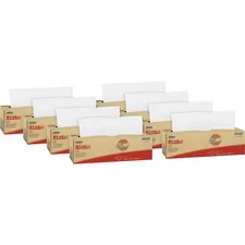 KIMBERLY CLARK KCC 05800 — Wypall L30 Light Duty Wipers - 9.75 x 16.38 - White - Soft, Foldable, Light Duty - For Face, Hand - 800 / Carton