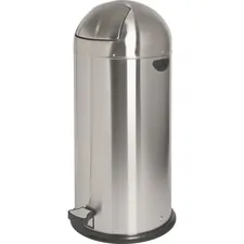 Genuine Joe GJO 58888 — Joe 13.5 Gallon Pedal Receptacle Bin - 13.50 gal Capacity - Easy to Clean, Foot Pedal - 37.4 Height x 17.5 Diameter - Steel - Stainless Steel - 1 Each
