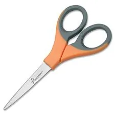 National Industries For the Blind 5110012414375 — SKILCRAFT Sewing Scissors - 3 Cutting Length - 6.6 Overall Length - Straight-left/right - Stainless Steel - Orange, Black - 1 Each