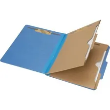 National Industries For the Blind 7530016006971 — SKILCRAFT Letter Recycled Classification Folder - 8 1/2 x 11 - 2 Expansion - 6 Fastener(s) - 2 Fastener Capacity for Folder, 1 Fastener Capacity for Divider - 2 Divider(s) - Pressboard - Dark Blue - 30% Recycled - 10 / Box