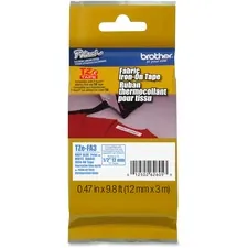 Brother BRT TZEFA3 — Brother TZeFA3 Ptouch Iron-On Tape - 15/32 - Thermal Transfer - White, Navy Blue - 1 Each