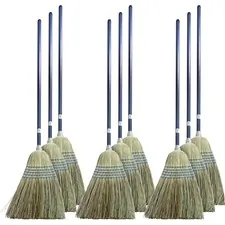 Genuine Joe GJO 12002CT — Joe Light Duty Broom - Corn Fiber Bristle - Lacquered Wood Handle - 12 / Carton - Natural
