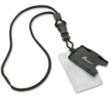 National Industries For the Blind 8455016485709 — SKILCRAFT Flight Line Lanyards - 12 / Dozen - 36 Length - Black - Nylon