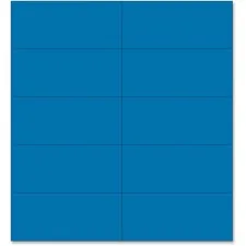 BI-SILQUE VISUAL COMMUNICATION PRODUCTS BVC FM2401 — MasterVision 2 Magnetic Dry Erase Strips - 0.88 Length x 2 Width - 25 / Pack - Blue