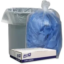 Genuine Joe GJO 29133 — Joe Low Density Can Liners - 60 gal - 38 Width x 58 Length x 1.75 mil (44 Micron) Thickness - Low Density - Clear - 100/Carton